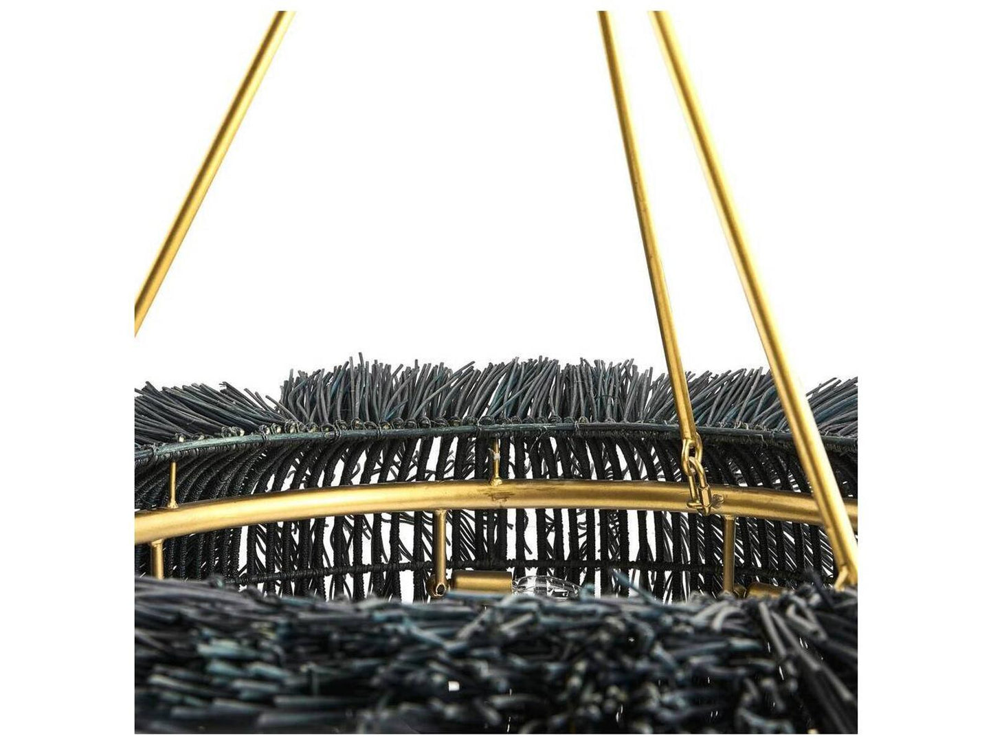 Arteriors Home 9-Light Zaria Chandelier Black Stained Rattan