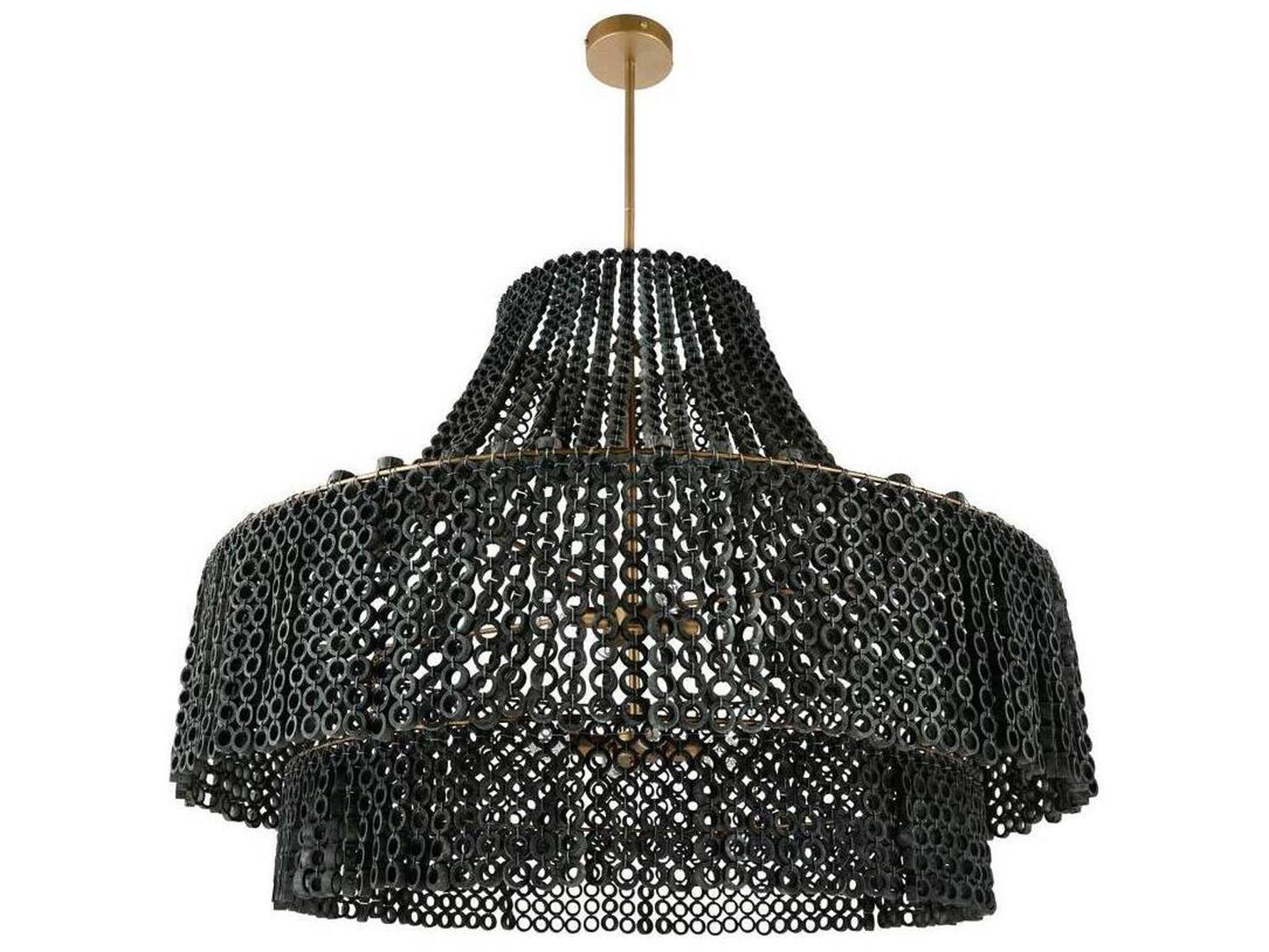 Arteriors Home 8-Light Hannie Large Chandelier in Gray Wash and Antique Brass