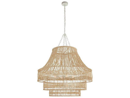 Arteriors Home 8-Light Tulane Chandelier with Natural Wood Beads