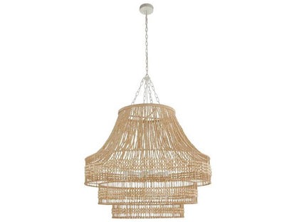 Arteriors Home 8-Light Tulane Chandelier with Natural Wood Beads