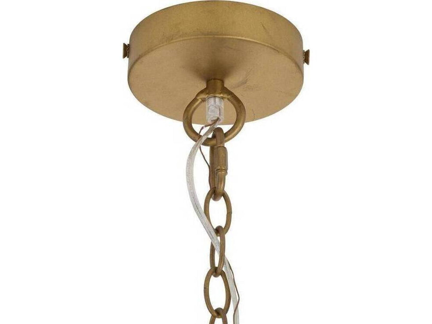 Arteriors Home 8-Light Bilal Chandelier with Ivory Coconut Shells and Antique Brass