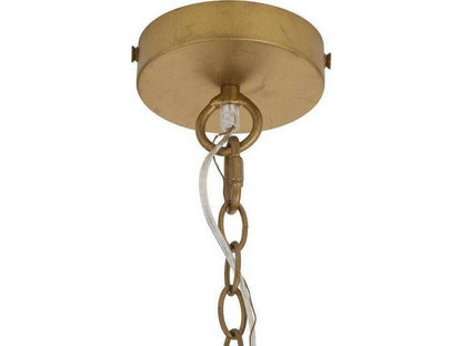 Arteriors Home 8-Light Bilal Chandelier with Ivory Coconut Shells and Antique Brass