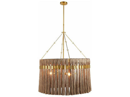 Arteriors Home Dutchess 4-Light Chandelier in Gold and Gray Antique Brass