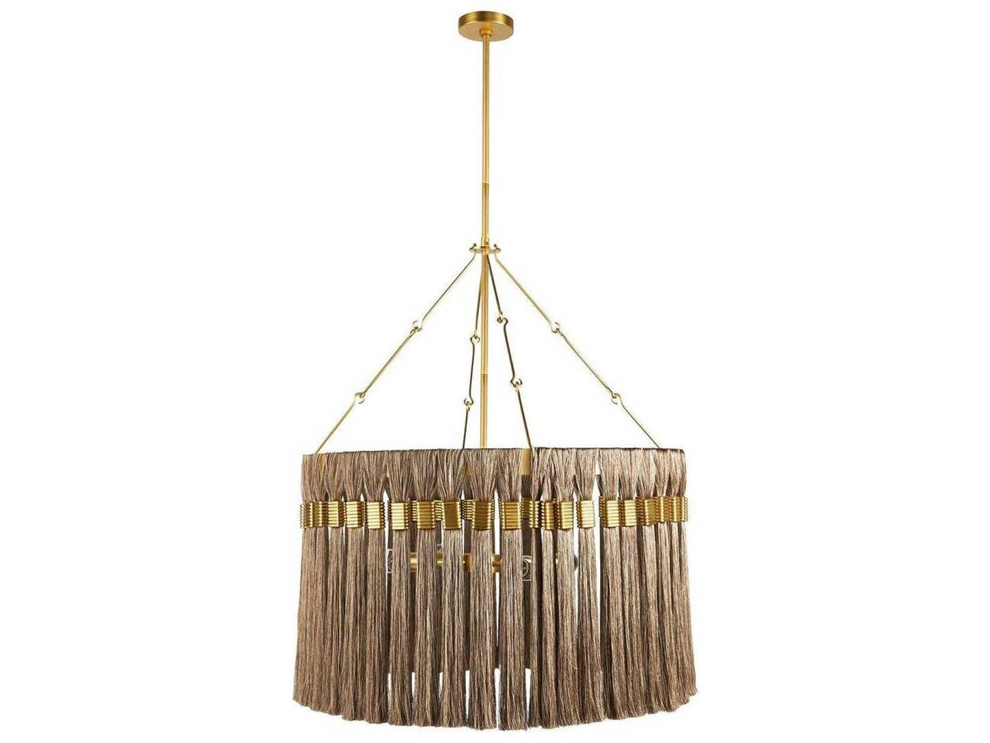 Arteriors Home Dutchess 4-Light Chandelier in Gold and Gray Antique Brass