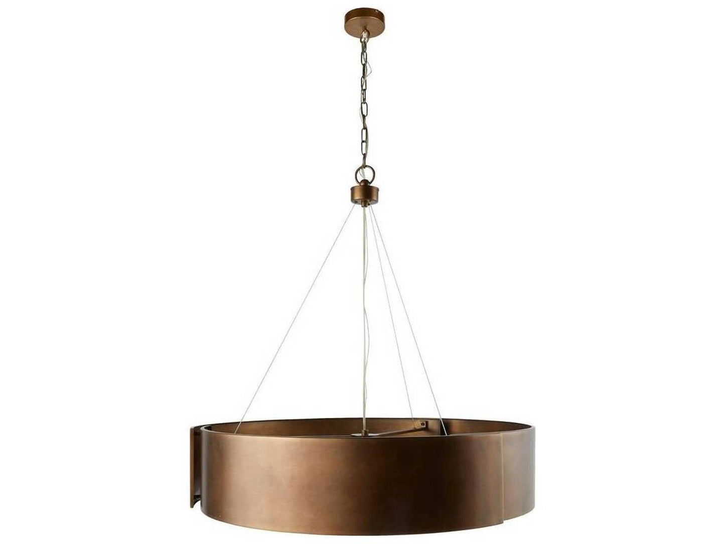 Arteriors Home Dante 5-Light Chandelier in Antique Brass with Frosted Diffuser