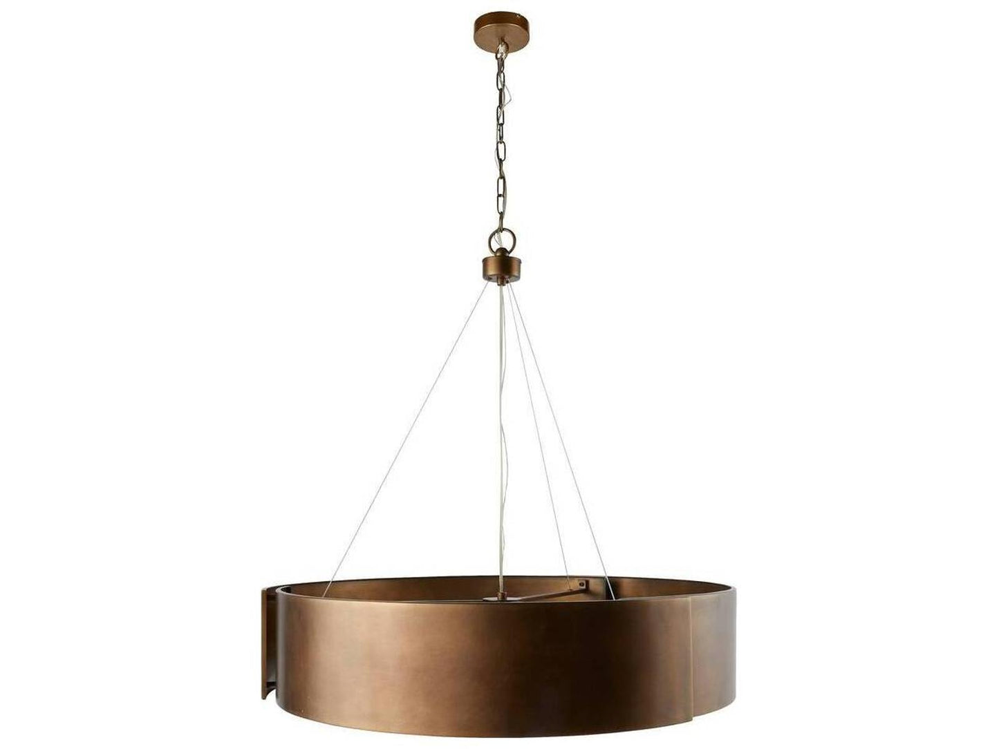 Arteriors Home Dante 5-Light Chandelier in Antique Brass with Frosted Diffuser