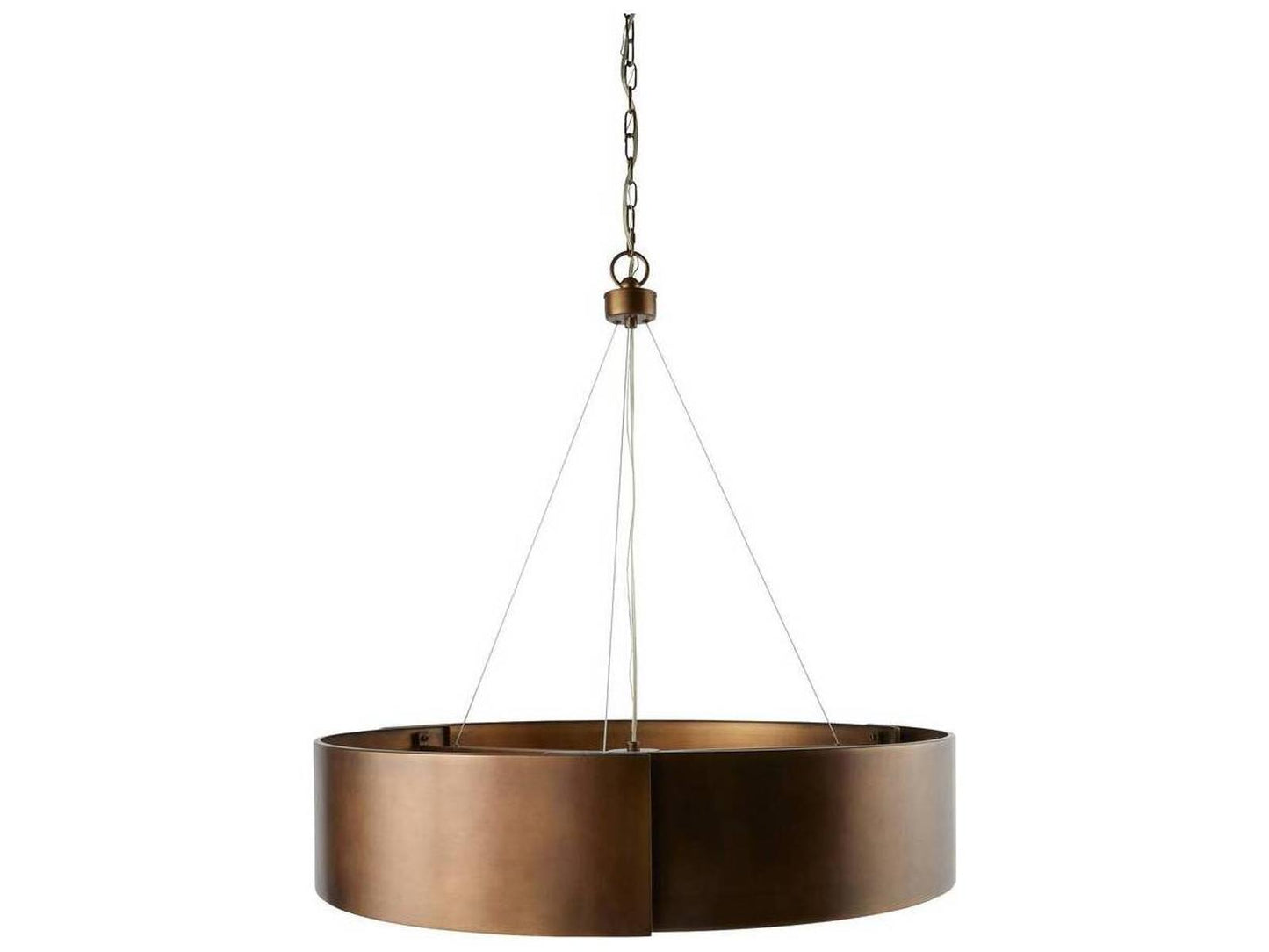 Arteriors Home Dante 5-Light Chandelier in Antique Brass with Frosted Diffuser