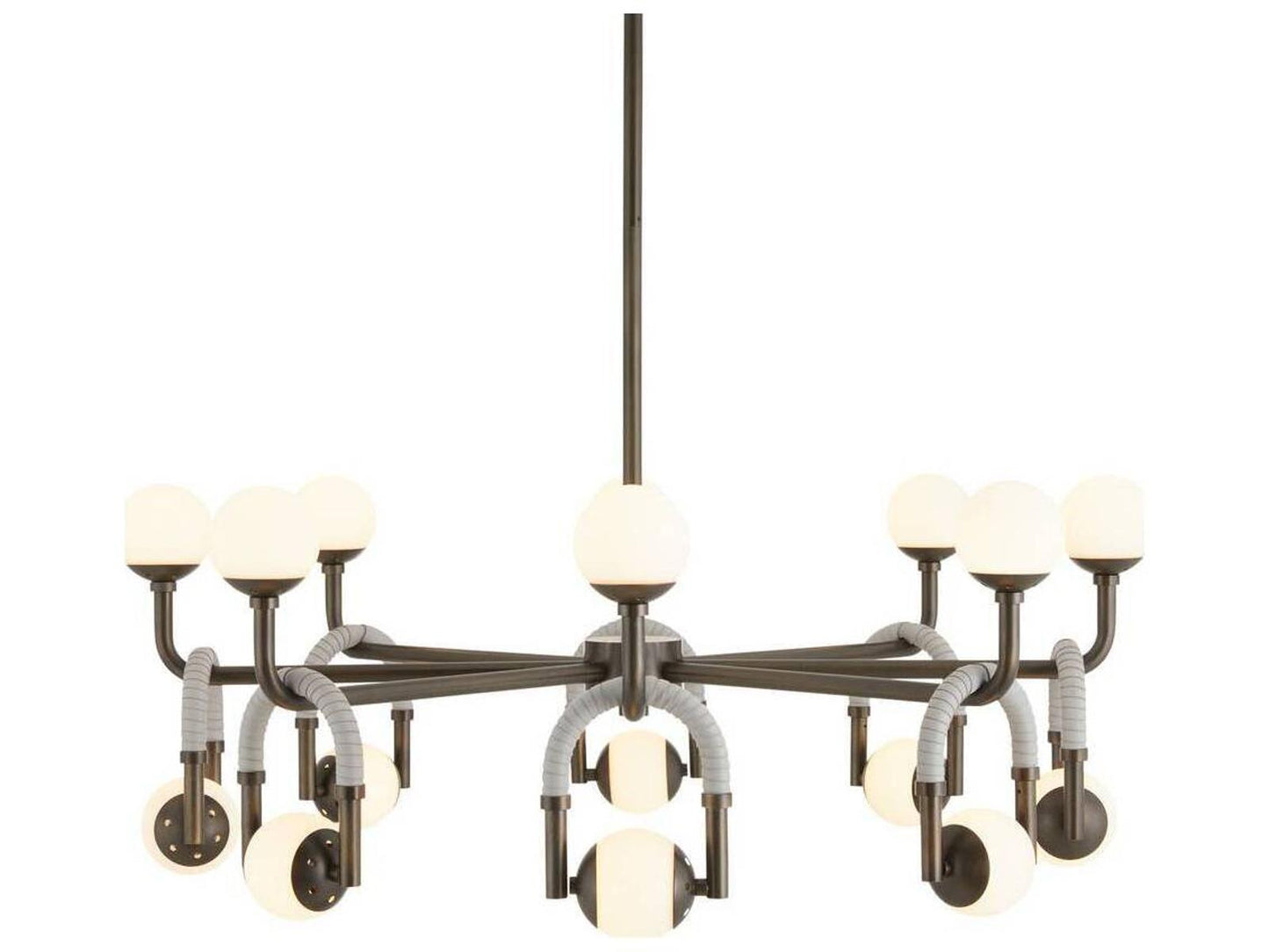 Arteriors Home 8-Light Hollins Chandelier with Opal Glass Globes