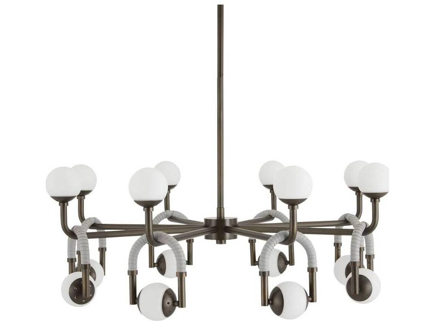 Arteriors Home 8-Light Hollins Chandelier with Opal Glass Globes