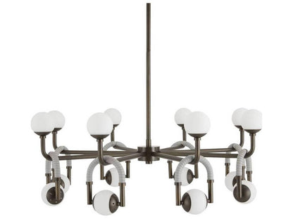 Arteriors Home 8-Light Hollins Chandelier with Opal Glass Globes