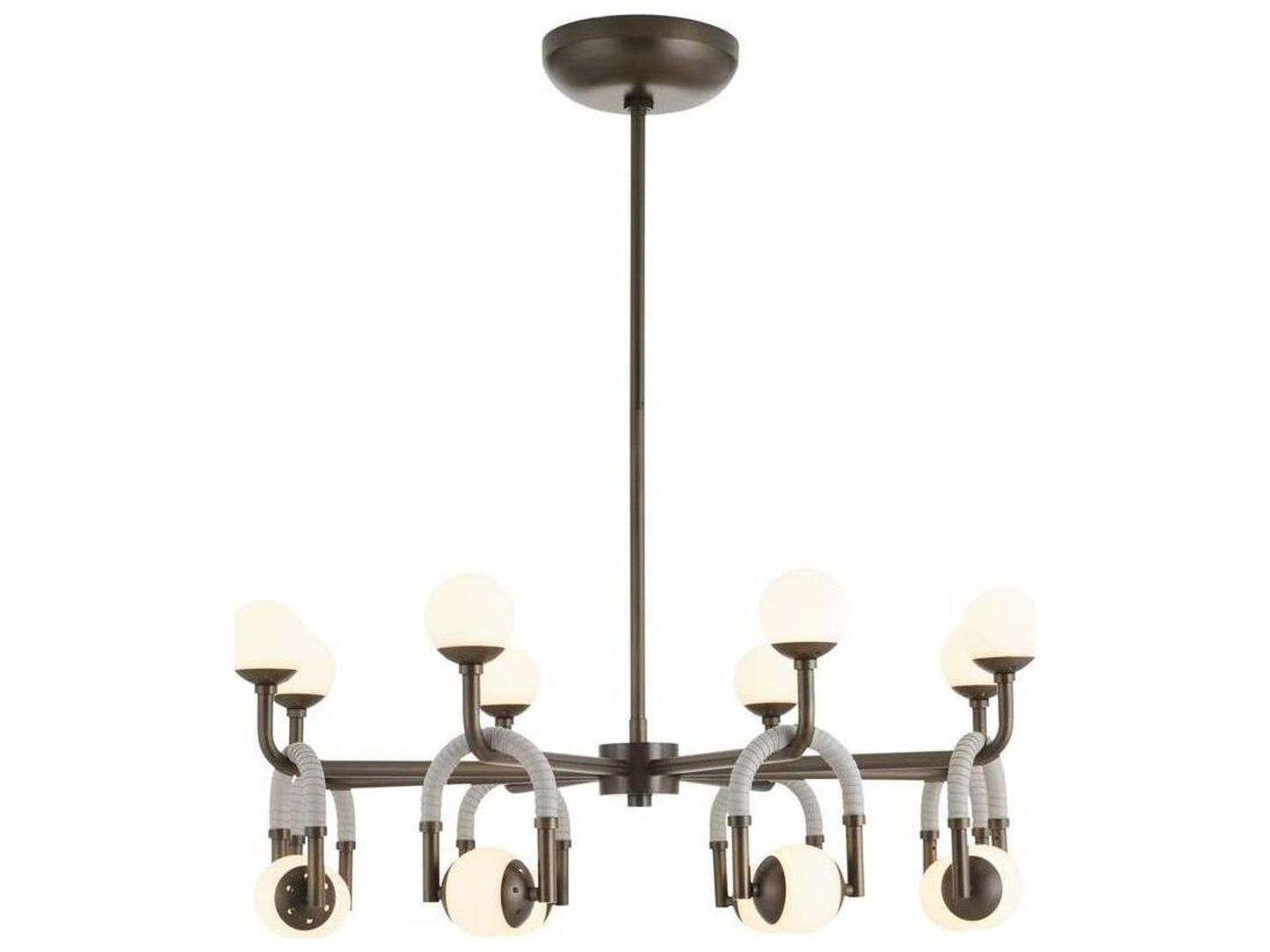 Arteriors Home 8-Light Hollins Chandelier with Opal Glass Globes