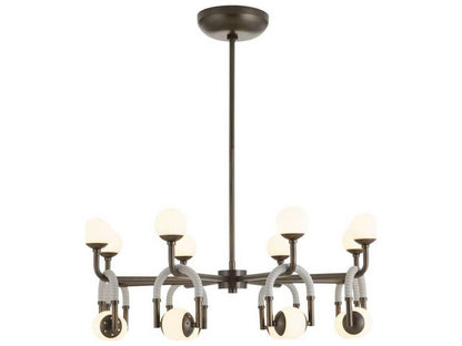 Arteriors Home 8-Light Hollins Chandelier with Opal Glass Globes