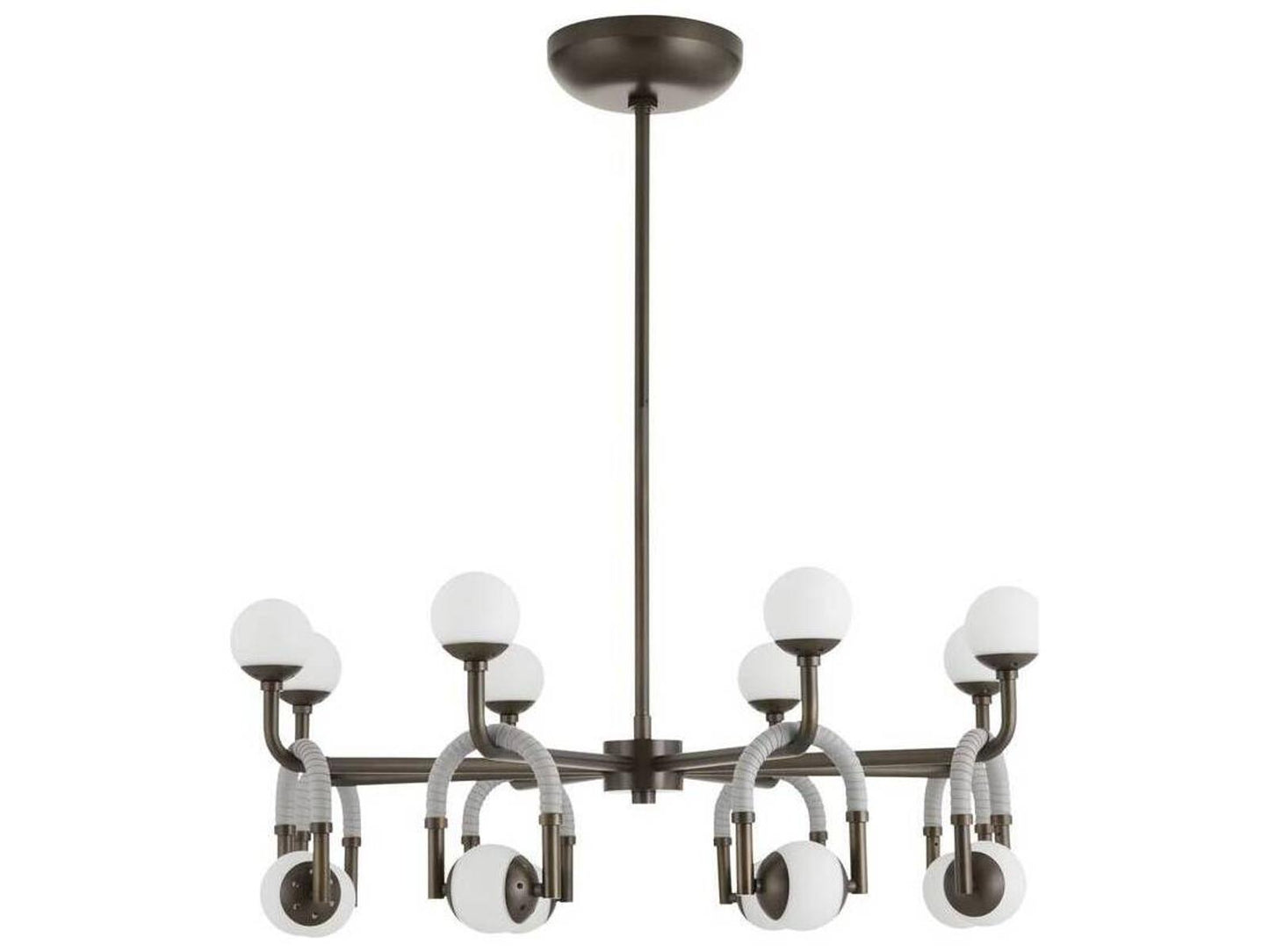Arteriors Home 8-Light Hollins Chandelier with Opal Glass Globes