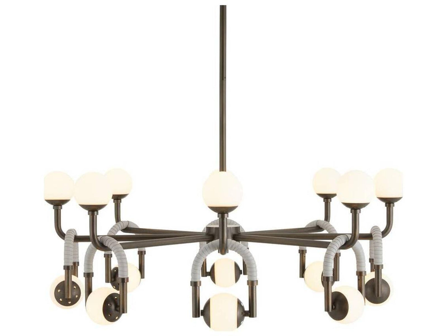 Arteriors Home 8-Light Hollins Chandelier with Opal Glass Globes