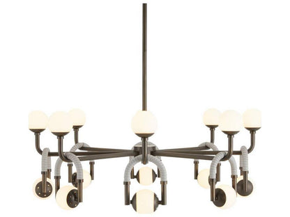 Arteriors Home 8-Light Hollins Chandelier with Opal Glass Globes