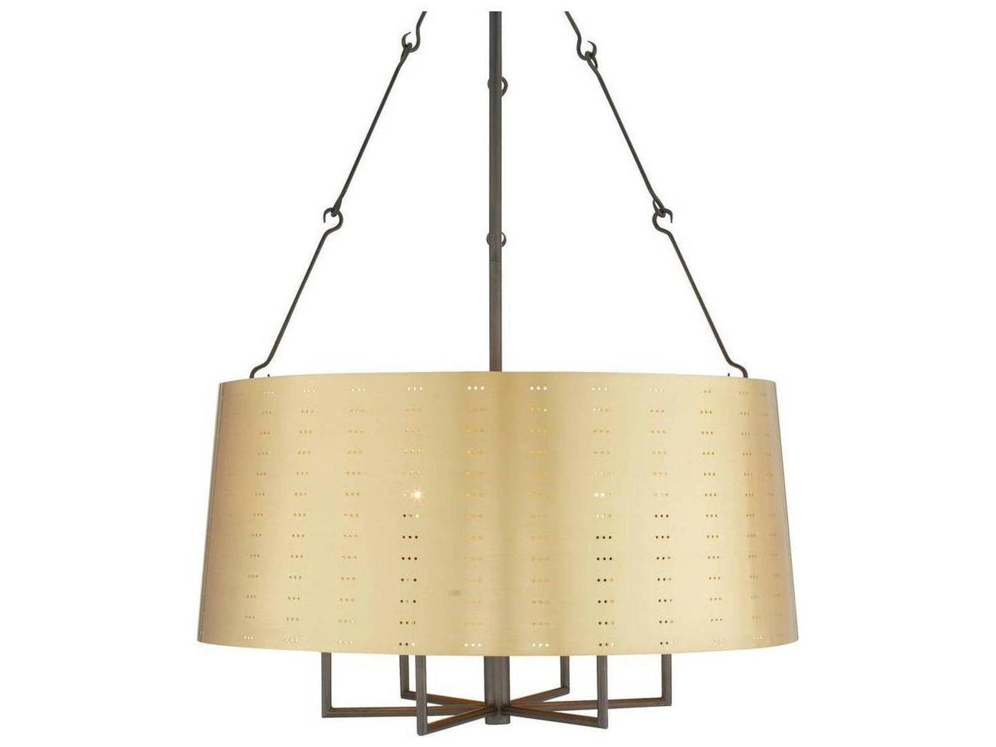 Arteriors Home Felipe 6-Light Chandelier in Antique Brass and English Bronze