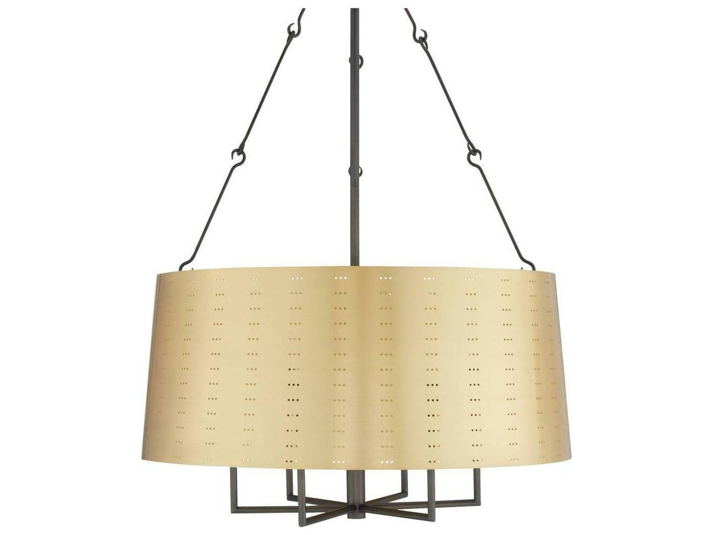 Arteriors Home Felipe 6-Light Chandelier in Antique Brass and English Bronze