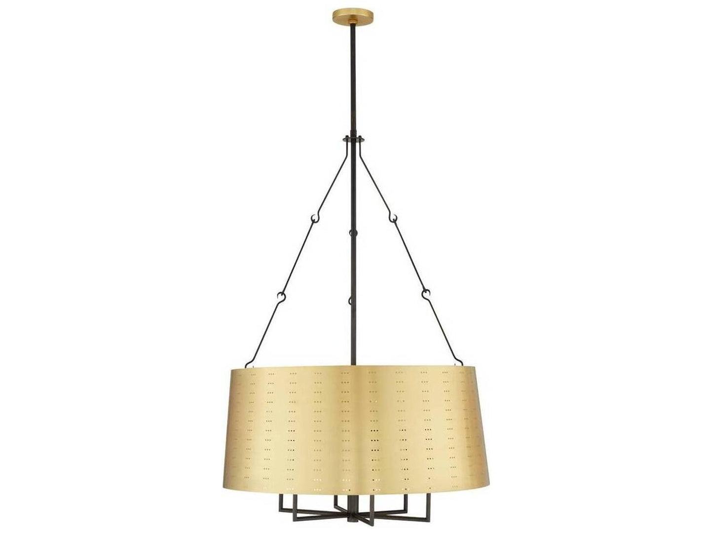 Arteriors Home Felipe 6-Light Chandelier in Antique Brass and English Bronze