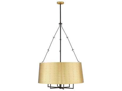 Arteriors Home Felipe 6-Light Chandelier in Antique Brass and English Bronze