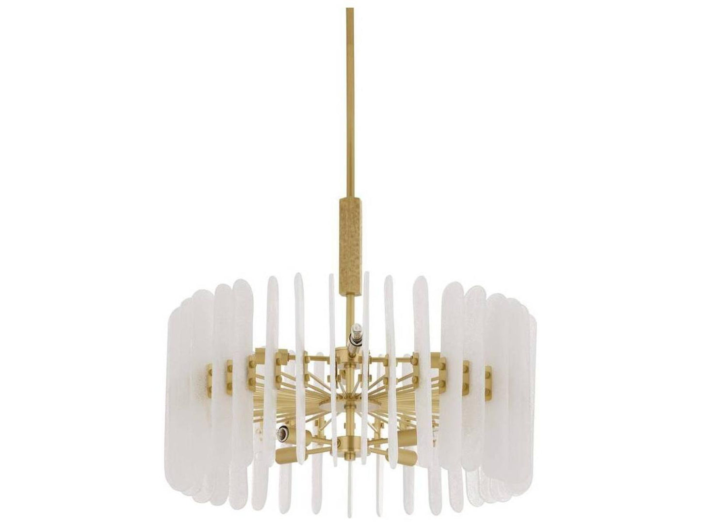 Arteriors Home Klaus 8-Light Chandelier in Antique Brass with Clear Slump Glass