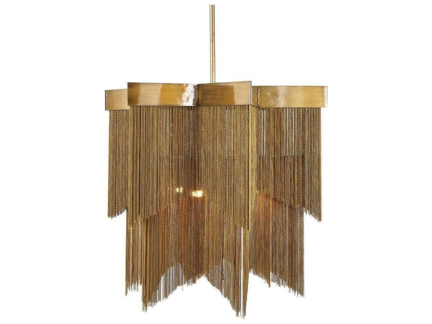 Arteriors Home Bridget 4-Light Chandelier in Vintage Brass