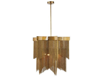 Arteriors Home Bridget 4-Light Chandelier in Vintage Brass
