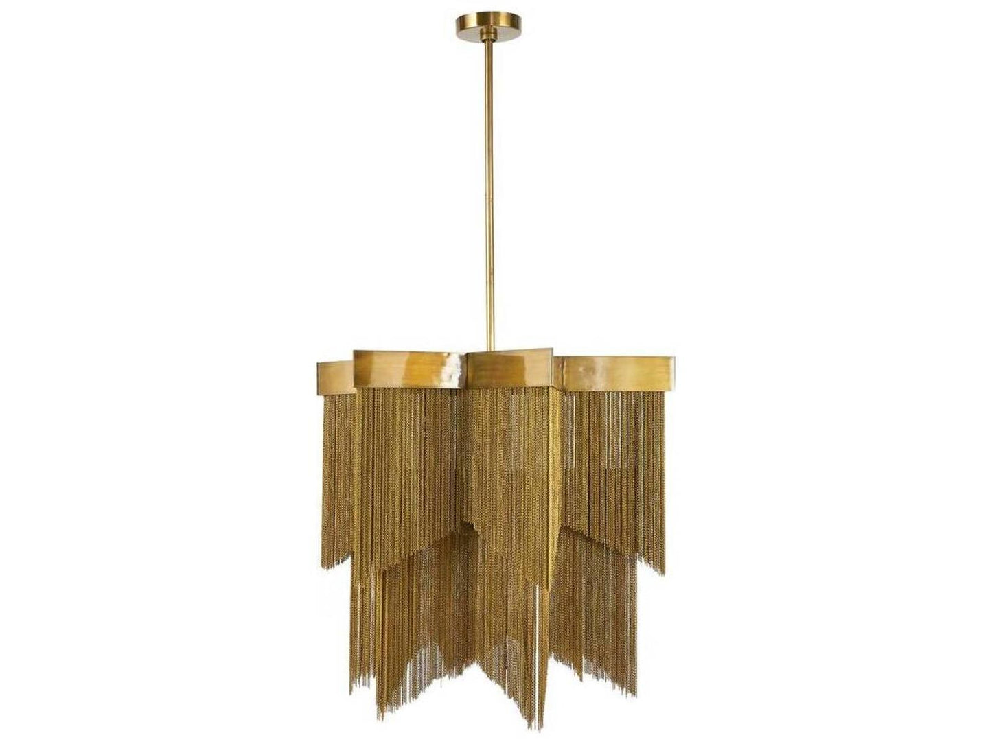 Arteriors Home Bridget 4-Light Chandelier in Vintage Brass