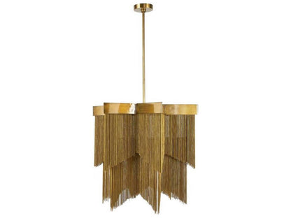 Arteriors Home Bridget 4-Light Chandelier in Vintage Brass