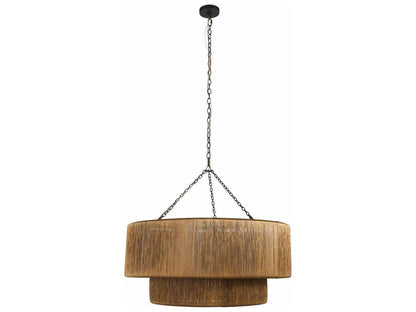 Arteriors Home 3-Light Creighton Chandelier in Vintage Brass and Blackened Iron