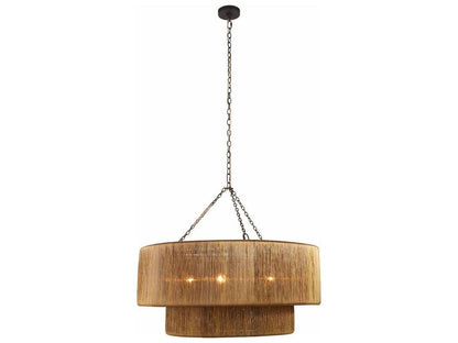 Arteriors Home 3-Light Creighton Chandelier in Vintage Brass and Blackened Iron