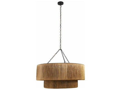 Arteriors Home 3-Light Creighton Chandelier in Vintage Brass and Blackened Iron