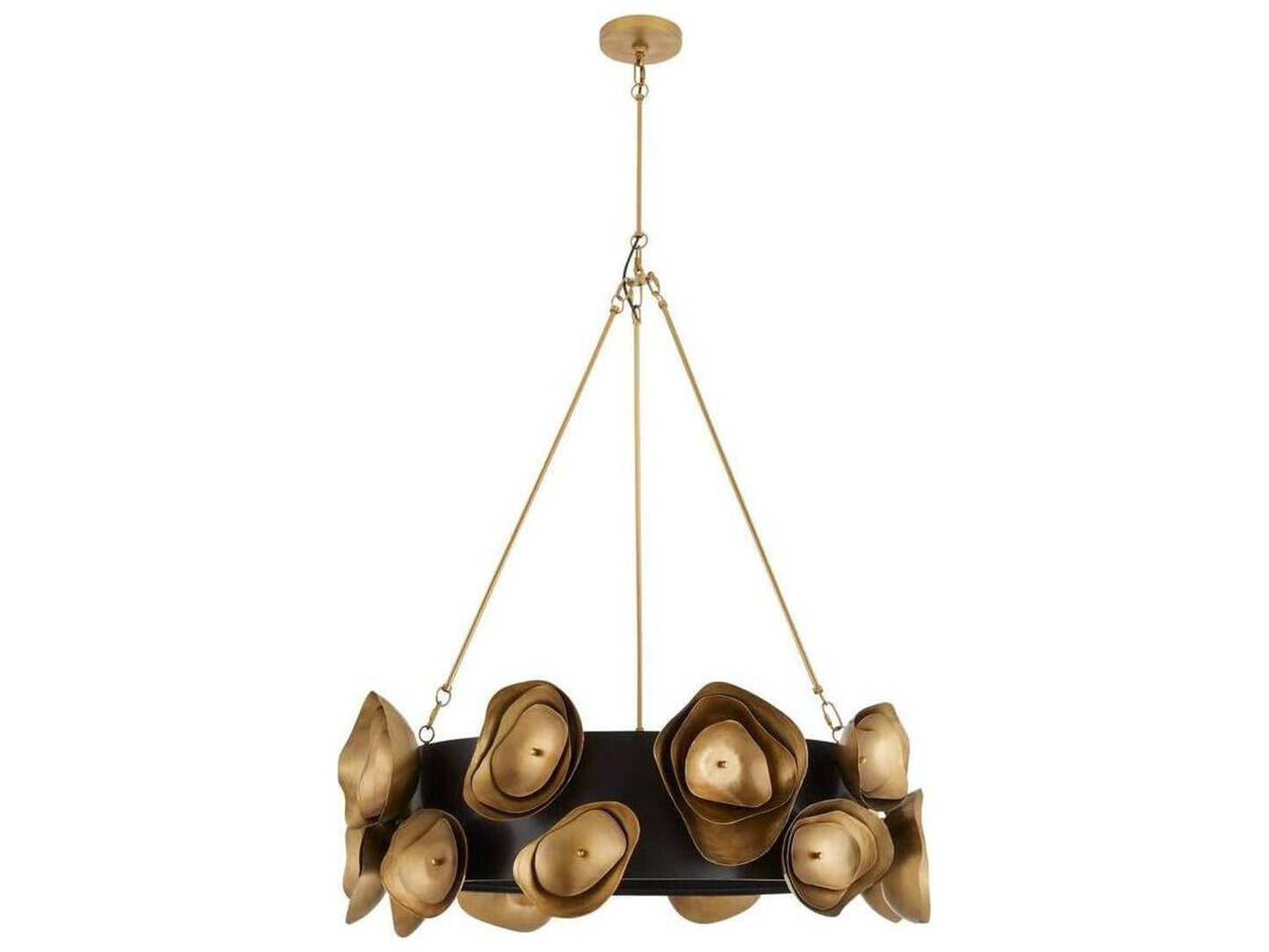 Arteriors Home Arteriors Gaia 6-Light Chandelier in Antique Brass and Bronze