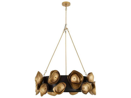 Arteriors Home Arteriors Gaia 6-Light Chandelier in Antique Brass and Bronze