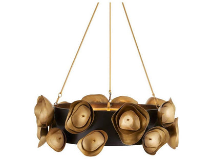 Arteriors Home Arteriors Gaia 6-Light Chandelier in Antique Brass and Bronze