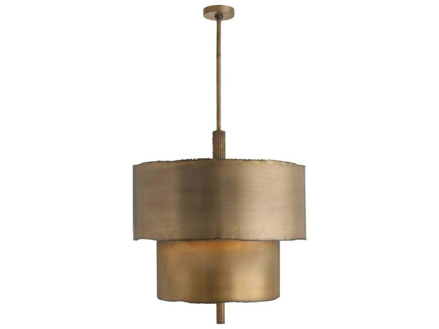 Arteriors Home 4-Light Leonardo Tiered Chandelier in Antique Brass