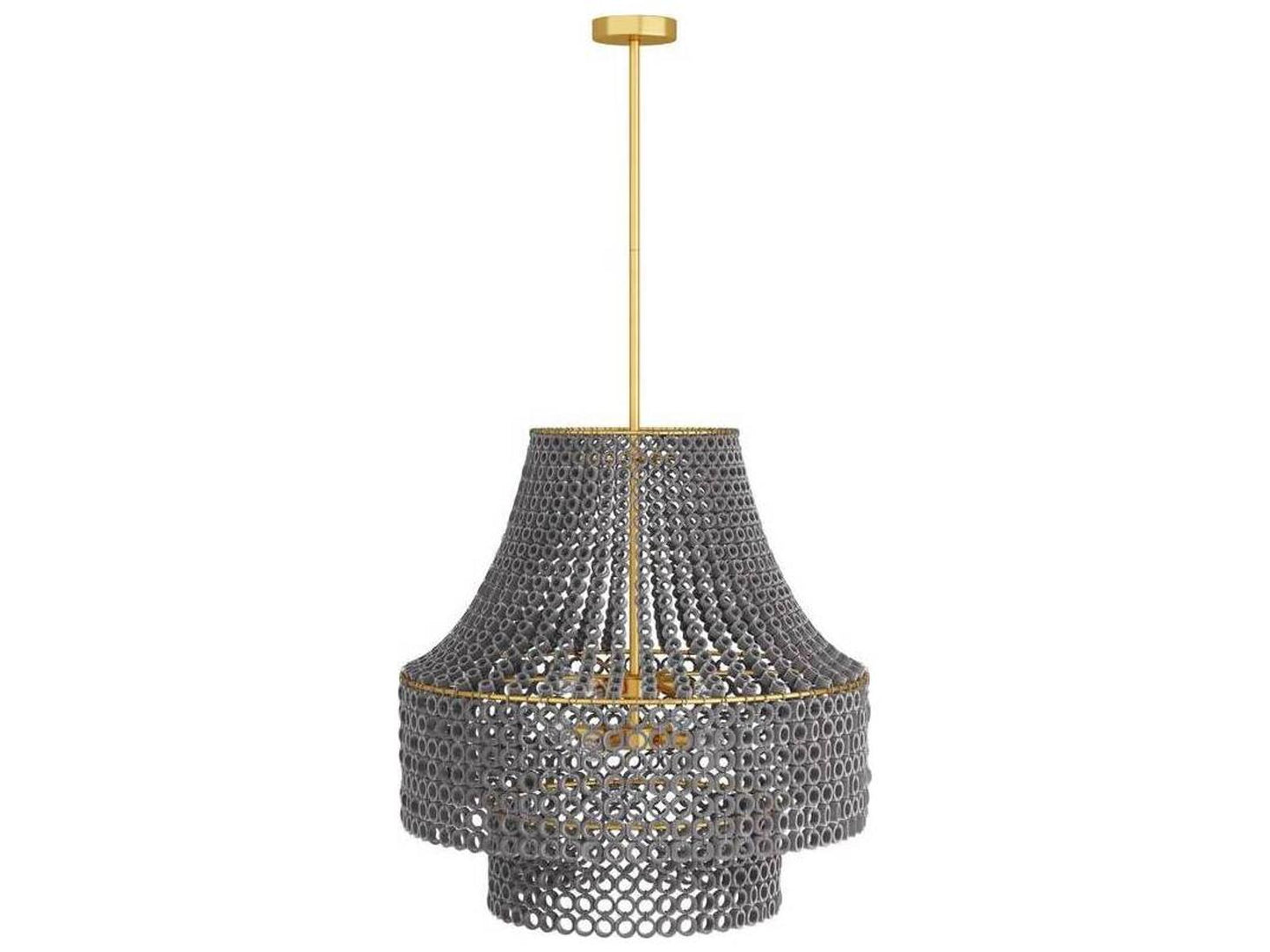 Arteriors Home 8-Light Hannie Chandelier in Gray Wash Beechwood