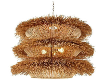 Arteriors Home Ansari 3-Light Rattan Pendant Light in Natural