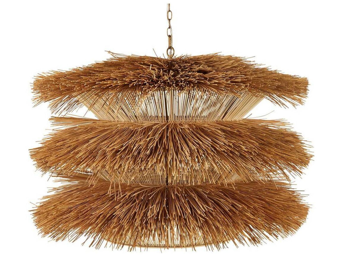 Arteriors Home Ansari 3-Light Rattan Pendant Light in Natural