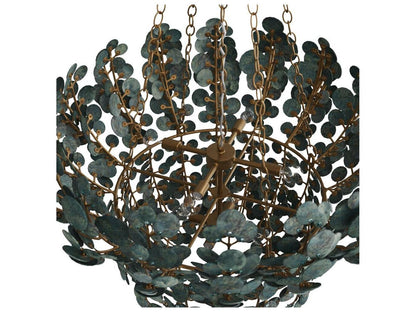Arteriors Home Arteriors 8-Light Bilal Chandelier Eucalyptus Coconut Shell with Antique Brass