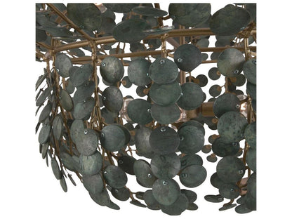 Arteriors Home Arteriors 8-Light Bilal Chandelier Eucalyptus Coconut Shell with Antique Brass