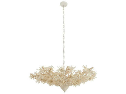 Arteriors Home Fernanda 8-Light Chandelier in Ivory Coconut Shell and White
