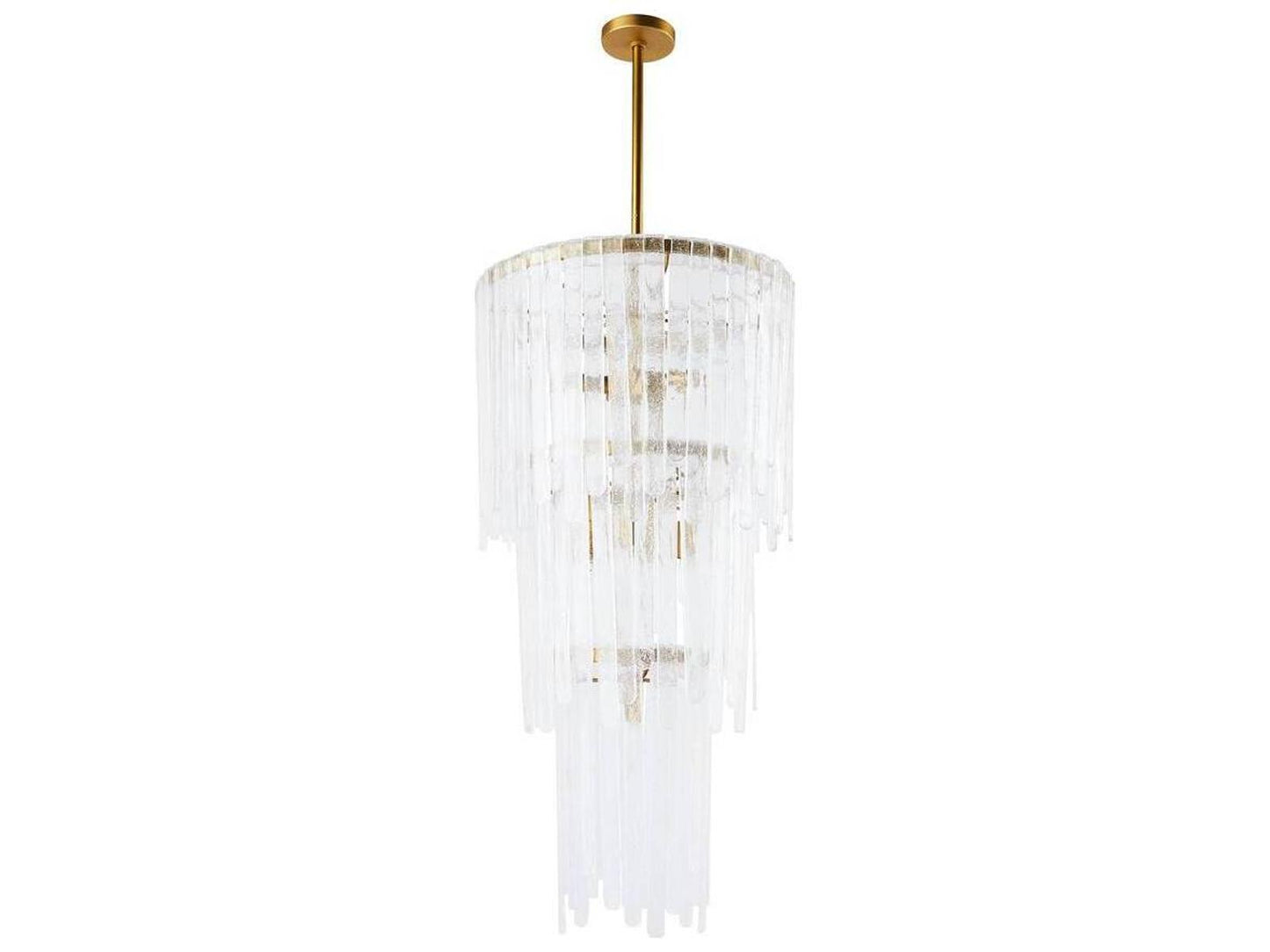 Arteriors Home Raine 7-Light Clear Seedy Chandelier in Antique Brass