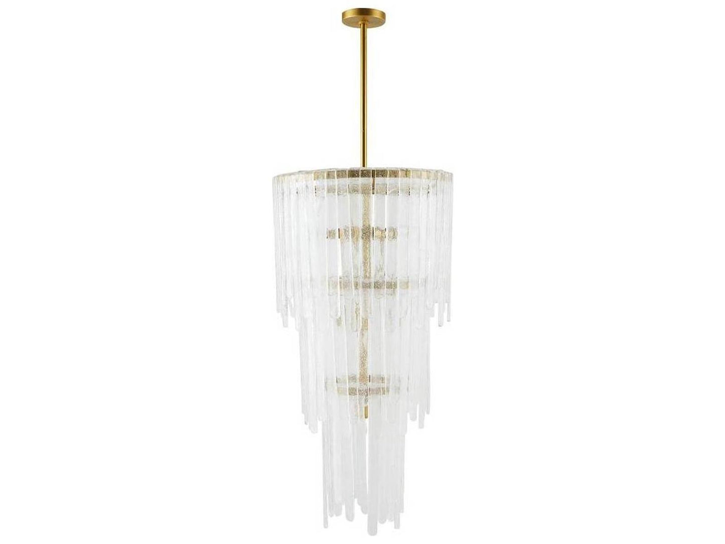 Arteriors Home Raine 7-Light Clear Seedy Chandelier in Antique Brass