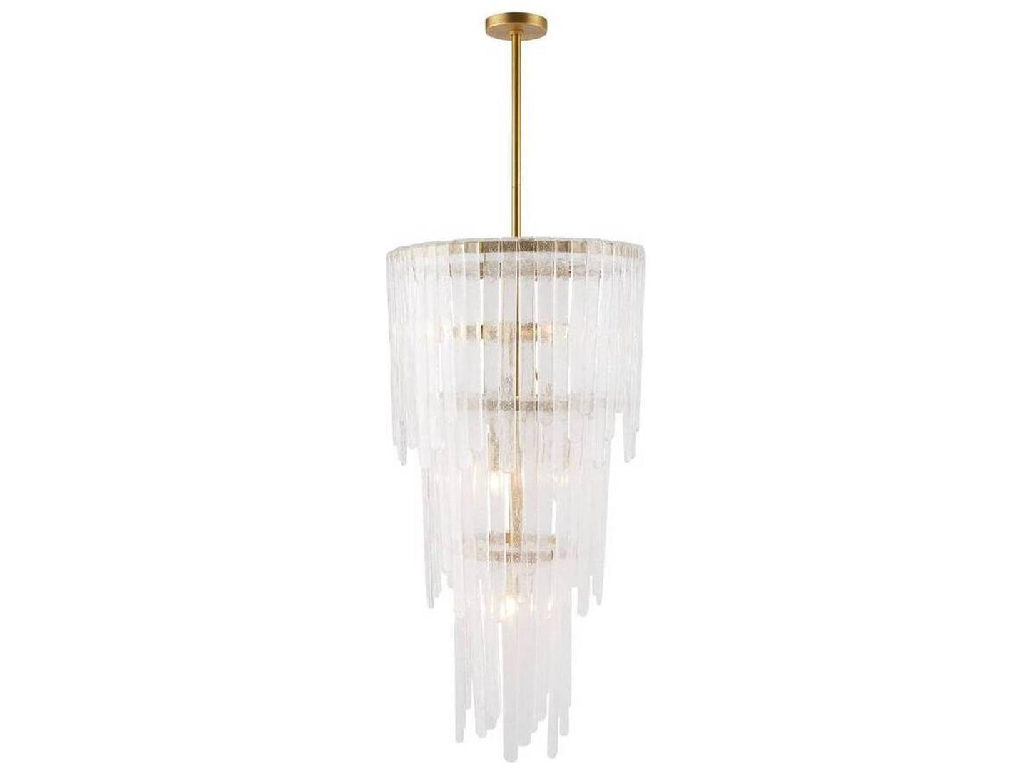 Arteriors Home Raine 7-Light Clear Seedy Chandelier in Antique Brass