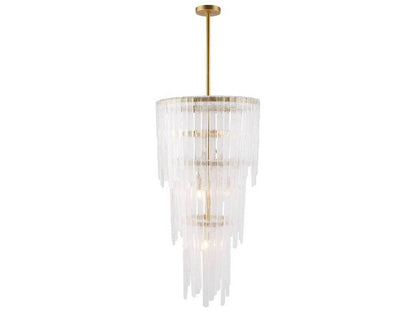 Arteriors Home Raine 7-Light Clear Seedy Chandelier in Antique Brass