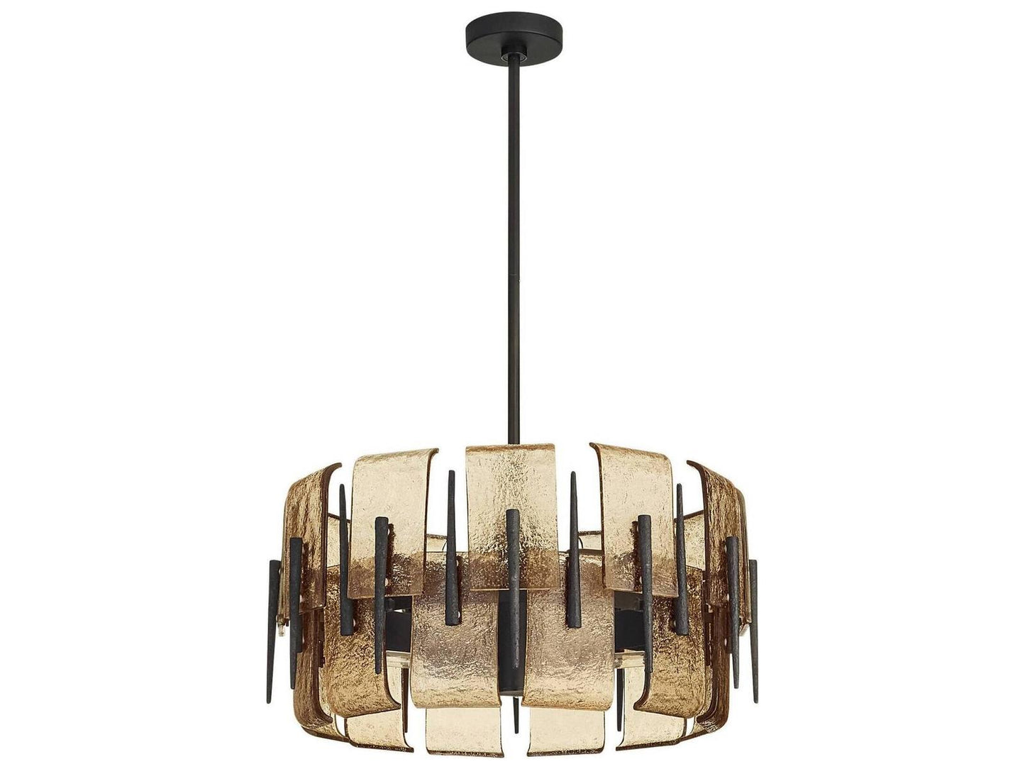 Arteriors Home Gray Black Bronze Drum Chandelier