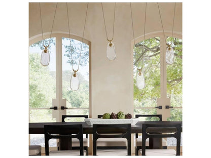 Arteriors Home Melt 5-Light Linear Chandelier in Antique Brass