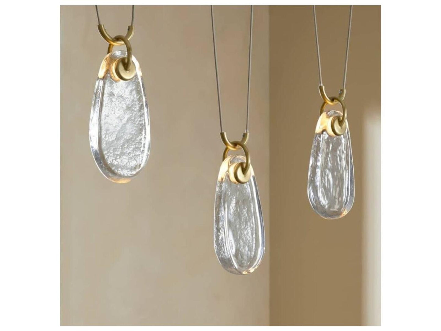 Arteriors Home Melt 5-Light Linear Chandelier in Antique Brass