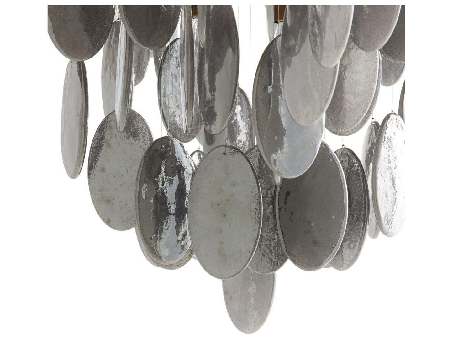 Arteriors Home Tiffany 8-Light Chandelier with Smoke Luster Glass in Antique Brass