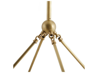 Arteriors Home Empire 1-Light Integrated LED Chandelier in Antique Brass